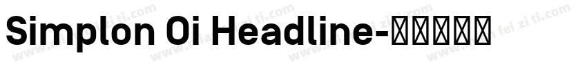 Simplon Oi Headline字体转换